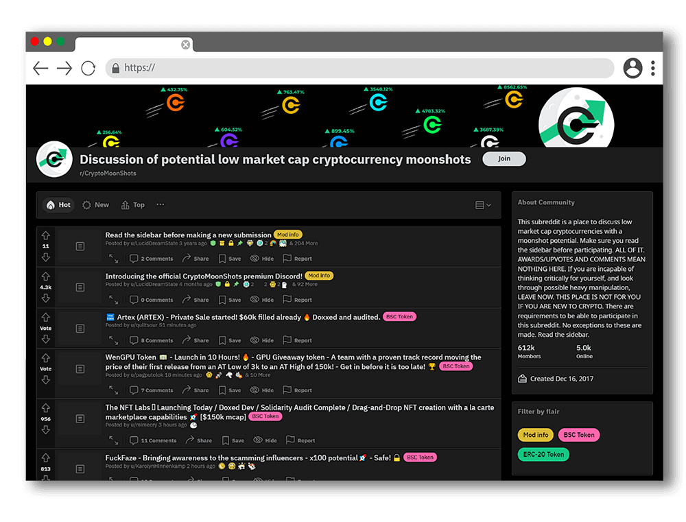 reddit crypto moon shots service