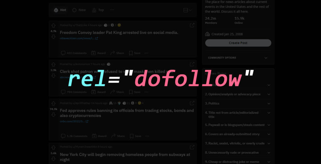 reddit dofollow backlinks