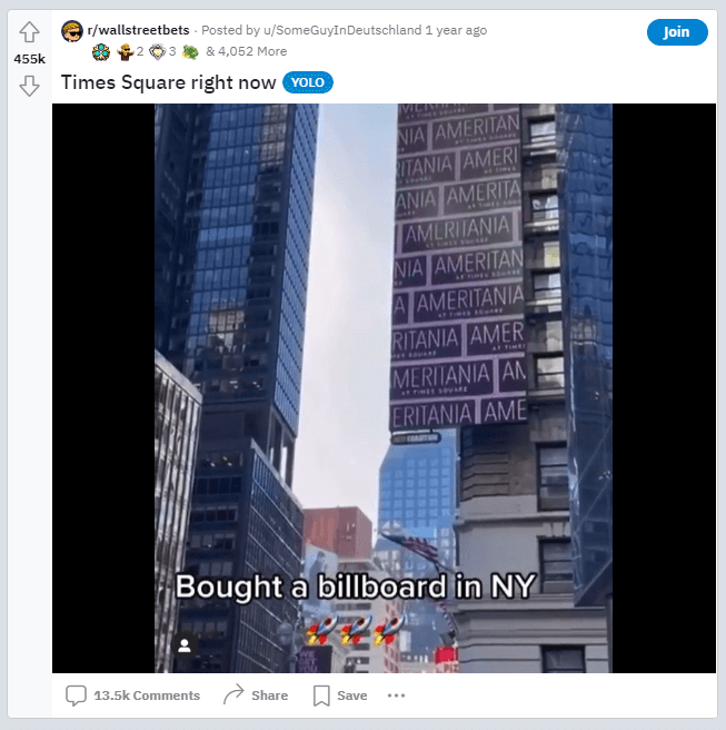 gme made it to top reddit