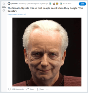 the senate makes it to top 4 reddit of all time