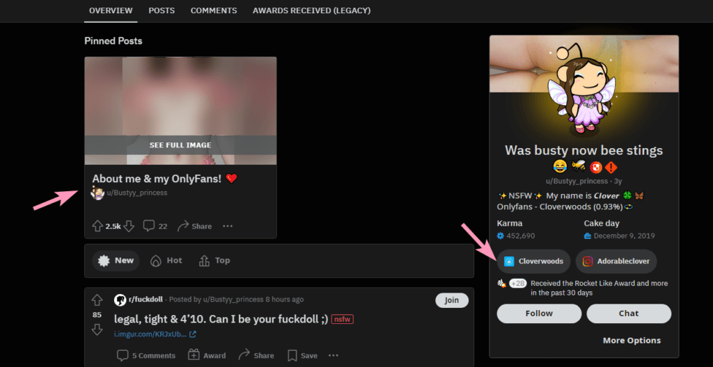 example reddit profile for onlyfans