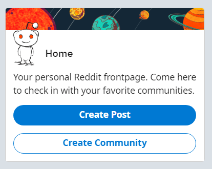 Create Community Button on Reddit