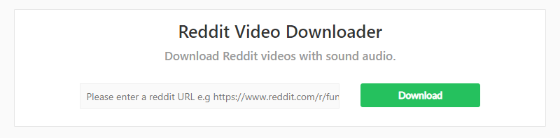 enter link to download reddit video