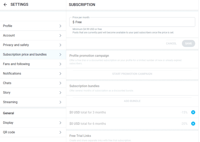 onlyfans bundle settings