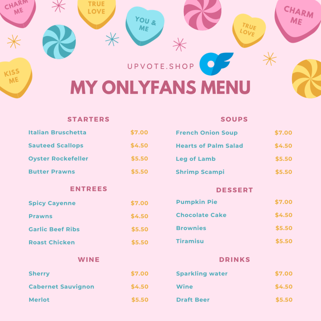 onlyfans free menu example