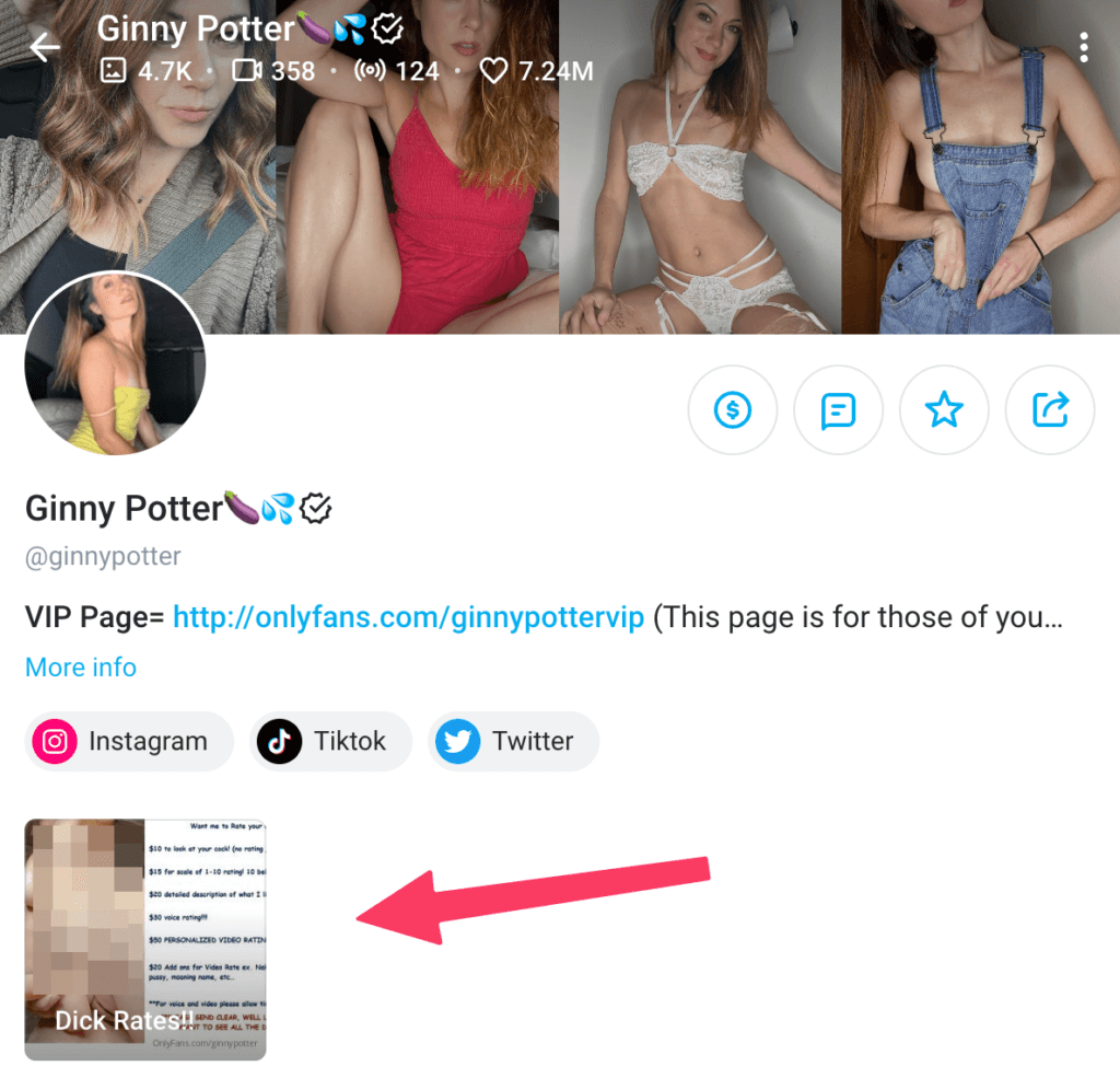 pin your onlyfans menu at top
